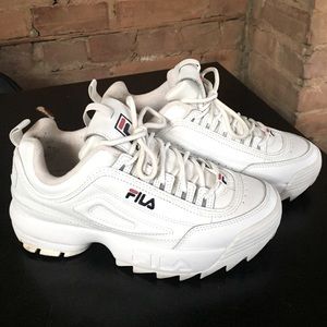 Fila Women’s Disruptor II White Sneaker 7.5 US